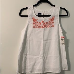 NWT Embroidered tank top